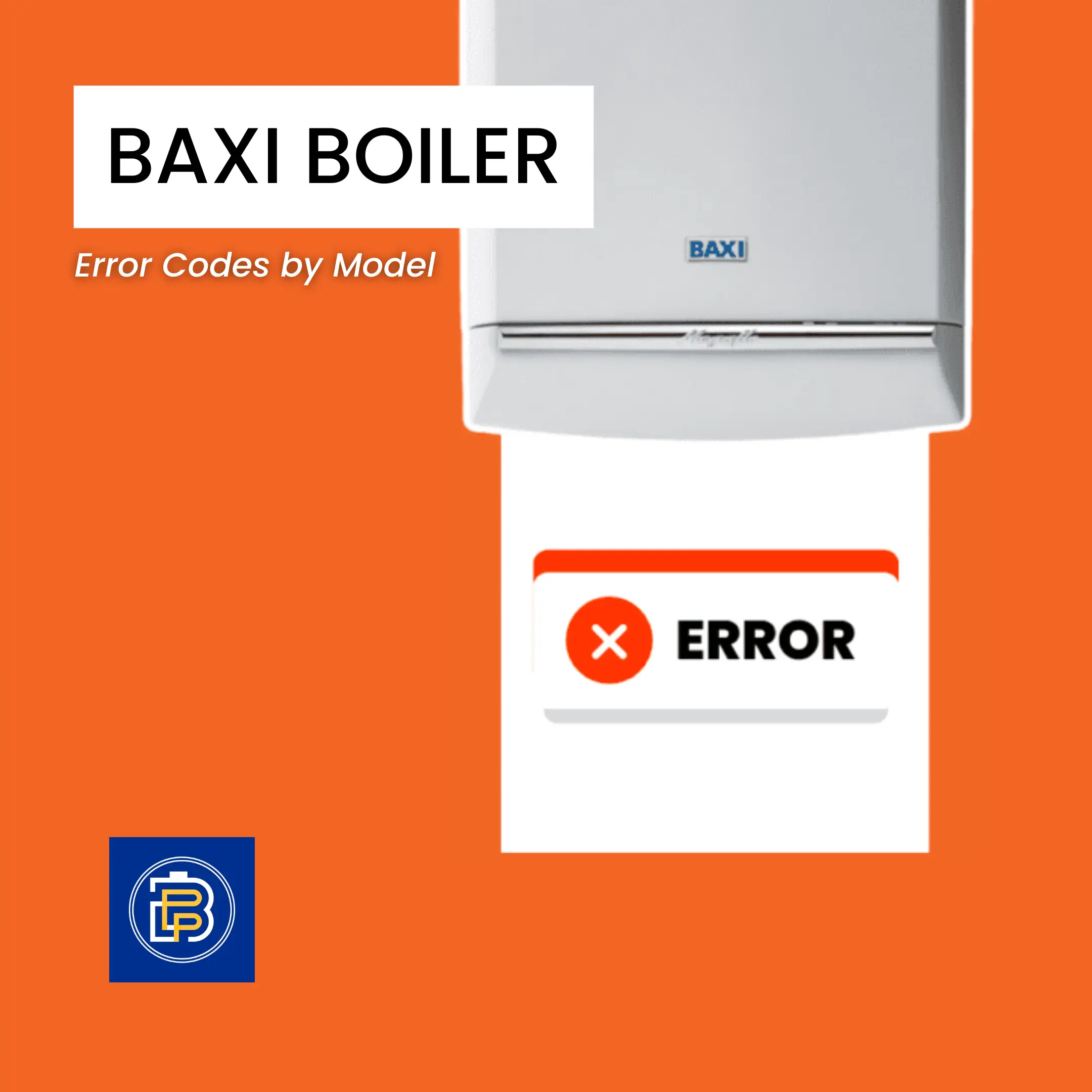 Image showing that baxi boiler fault and error code