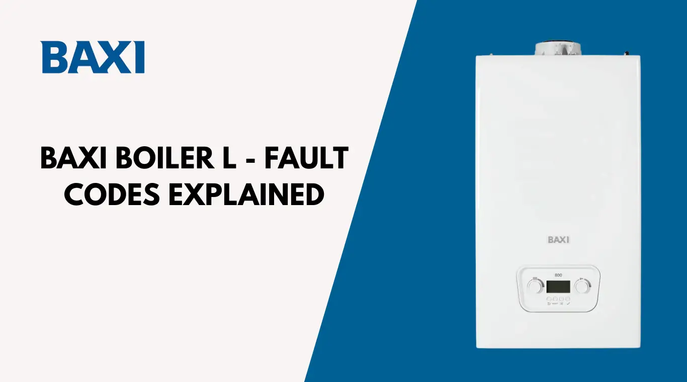 Image showing that Baxi Boiler L - Fault Codes Explained with baxi logo on top-left and baxi boiler image